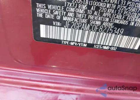 2015 Subaru Xv Crosstrek 2.0I Limited из США, поврежденный, VIN JF2GPAMC0F8275349